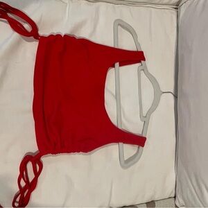 Red Strappy Crop Top